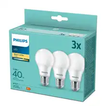 PHILIPS LED bulb A60 4.9W/40W E27 2700K 470lm NonDim 15Y opál 3BL