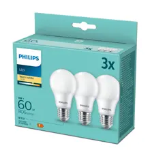 PHILIPS LED bulb A60 8W/60W E27 2700K 806lm NonDim 15Y matt 3BL