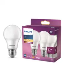 PHILIPS LED bulb A60 E27 4.2W/40W 470lm/827  15Y NonDim ; opál