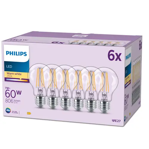 Philips LED.bulb A60 E27 60W/60W 806lm/827 15Y NonDim;