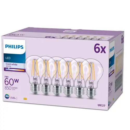 Philips LED.bulb A60 E27 60W/60W 850lm/840 15Y NonDim;