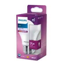 PHILIPS LED bulb A60 E27 9.5W/75W 1055lm/840  15Y NonDim ; opál