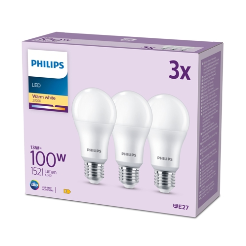 Philips LED.bulb A67 E27 100W/100W 1521lm/827 15Y NonDim;  opál
