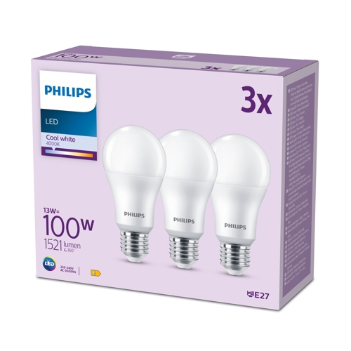 Philips LED.bulb A67 E27 100W/100W 1521lm/840 15Y NonDim;  opál