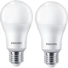 PHILIPS LED bulb A67 E27 13W/100W 1521lm/840  15Y NonDim ; 2-pack