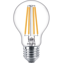 #PHILIPS LED bulb Classic A60 10.5W/100W E27 2700K 1521lm NonDim 15Y clear BL