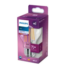 PHILIPS LED bulb.filam. A60 8.5W/75W E27 4000K 1055lm NonDim 15Y BL