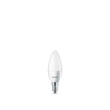 PHILIPS LED candle B35 5.5W/40W E14 2700K 470lm NonDim 15Y matt BL promo