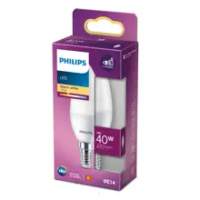 PHILIPS LED candle B35 5W/40W E14 2700K 470lm NonDim 15Y opal