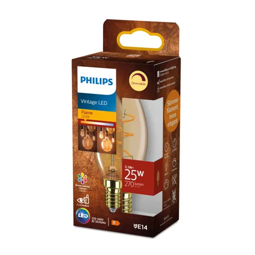 Philips LED.candle B35 E14 3.1W/25W 270lm/822 15Y Dim;SP