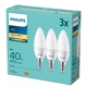 Philips LED.candle B35 E14 40W/40W 470lm/827 15Y NonDim;  opál