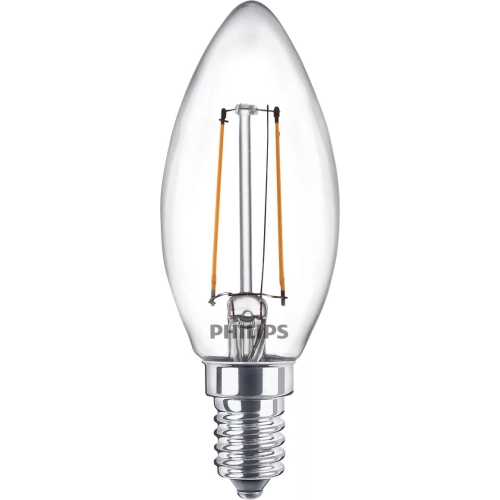 PHILIPS LED candle.filam. B35 4W/25W E14 2700K 250lm NonDim 15Y clear BL