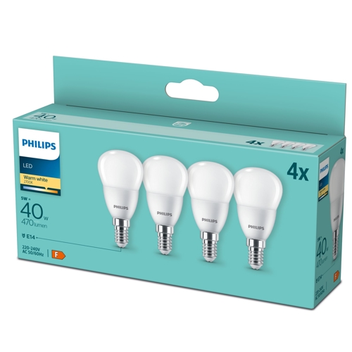 Philips LED.candle P45 E14 40W/40W 470lm/827 15Y NonDim;  opál