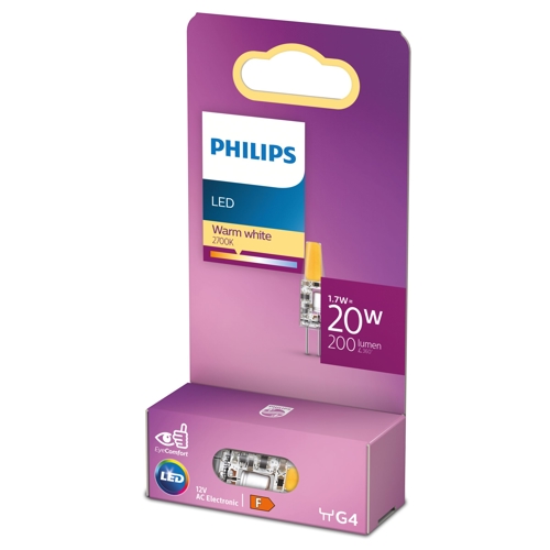 PHILIPS LED capsule 1.7W/20W G4 G4 1.7W/20W 200lm/827  15Y NonDim ;