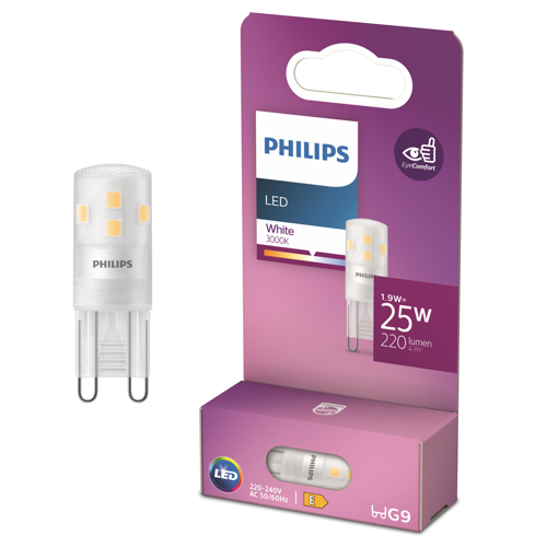 PHILIPS LED capsule 1.9W/25W G9 G9 1.9W/25W 220lm/830  15Y NonDim ;