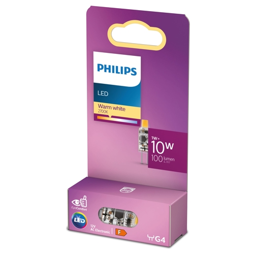 PHILIPS LED capsule 1W/10W G4 G4 1W/10W 100lm/827  15Y NonDim ;