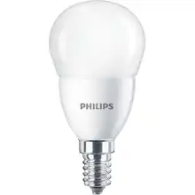 PHILIPS LED chandelier P48 7W/60W E14 2700K 806lm NonDim 15Y matt BL