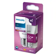 PHILIPS LED chandelier P48 7W/60W E27 4000K 806lm NonDim 15Y opal