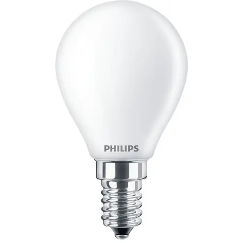 PHILIPS LED chandelierLED CorePro P45 6.5W/60W E14 2700K 806lm NonDim 15Y opal