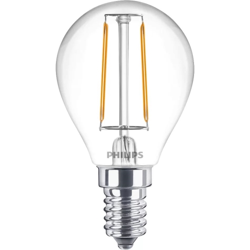 PHILIPS LED chandeliers.filam. P45 2W/25W E14 2700K 250lm NonDim 15Y BL