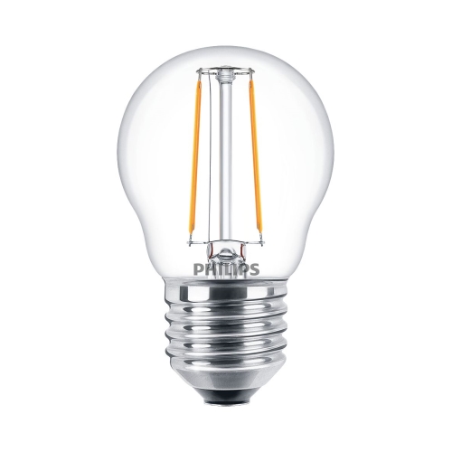 PHILIPS LED chandeliers.filam. P45 2W/25W E27 2700K 250lm NonDim 15Y BL