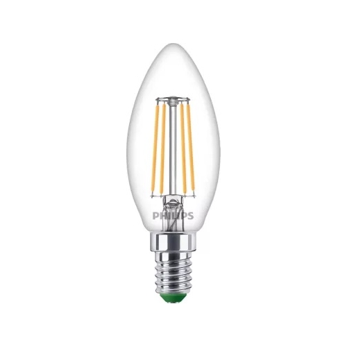 PHILIPS LED filam.candle B35 2.3W/40W E14 2700K 485lm NonDim 15Y 2-pack