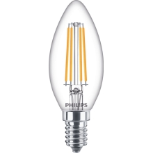 #PHILIPS LED filam.candle B35 6.5W/60W E14 2700K 806lm NonDim 15Y BL