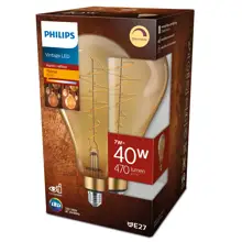 PHILIPS LED filam.giant.bulb A160 7W/40W E27 1800K 470lm Dim 15Y amber