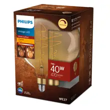 PHILIPS LED filam.globe G200 7W/40W E27 1800K 470lm Dim 15Y amber