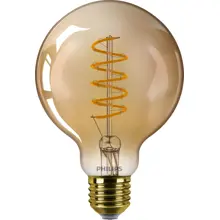 PHILIPS LED filam.globe MASTER.V G93 4W/25W E27 1800K 250lm Dim 15Y spiral gold