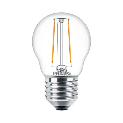 PHILIPS LED filam.lustreLED CorePro P45 2W/25W E27 2700K 250lm NonDim 15Y