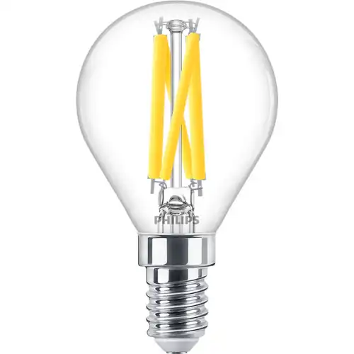 PHILIPS LED filament lamp MASTER P45 3.4W/40W E14 2700K 470lm DimTone 25Y