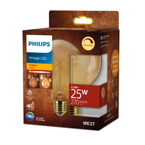 PHILIPS LED.globe G95 E27 25W/25W 270lm/818 15Y Dim;