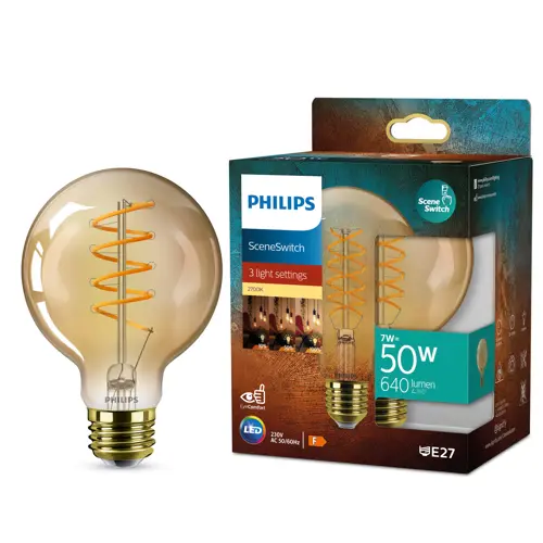 PHILIPS LED.globe G95 E27 50W/50W 640lm/827 15Y NonDim;SP