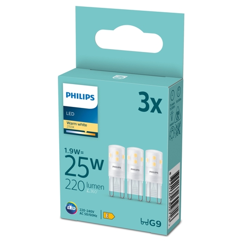 PHILIPS LED. kapsle G9 25W/25W 220lm/827 15Y NonDim;