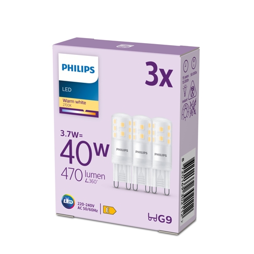 PHILIPS LED. kapsle G9 40W/40W 470lm/827 15Y NonDim;