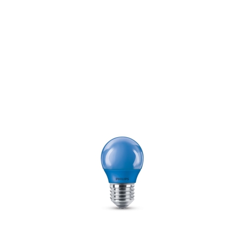 PHILIPS LED lustre colored P45 3.1W/25W E27 BLUE NonDim 10Y