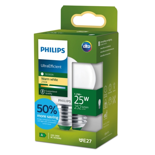 PHILIPS LED.lustre P45 E27 25W/25W 252lm/827 50Y NonDim;opál UE