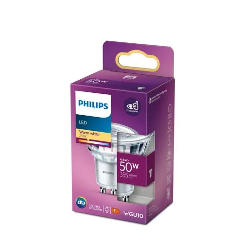 PHILIPS LED reflector Classic PAR16 4.6W/50W GU10 2700K 355lm/36° NonDim 15Y BL