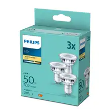 PHILIPS LED reflector PAR16 4.6W/50W GU10 2700K 355m/36° NonDim 15Y 3-pack