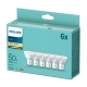PHILIPS LED reflector PAR16 4.7W/50W GU10 2700K 345lm/36° NonDim 15Y 6-pack