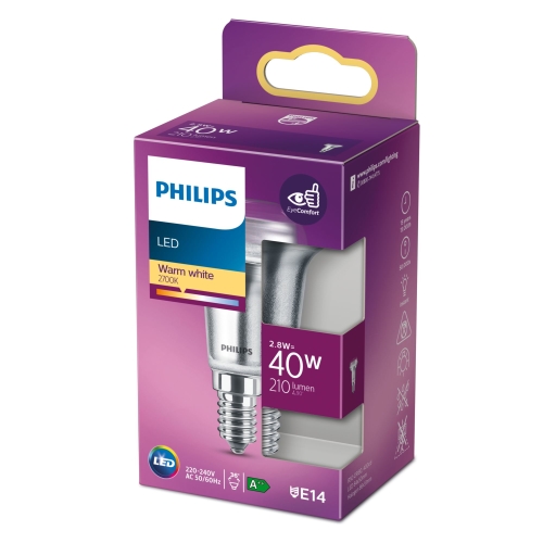 PHILIPS LED reflector R50 2.8W/40W E14 2700K 210lm/36° NonDim 15Y BL