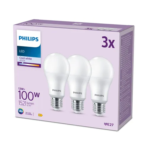 PHILIPS LED.žárovka A67 E27 100W/10W 1521lm/840 15Y NonDim;opál