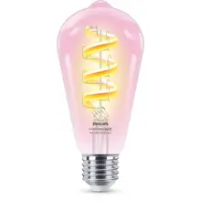 PHILIPS SMART filam.bulb ST64 6.3W/40W E27 RGB 470lm Dim clear