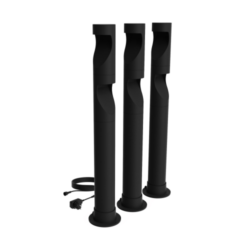 PHILIPS svít.sloup.LED Desi 1.5W 180lm/827 IP44 ; černá 24V 3-pck +zdroj/kabel