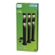 PHILIPS svít.sloup.LED Desi 1.5W 180lm/827 IP44 ; černá 24V 3-pck +zdroj/kabel