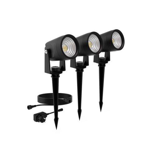 PHILIPS svít.zapich.LED Reuel 1.5W 180lm/827 IP44 ; černá 24V 3-pck +zdroj/kabel