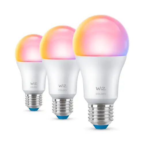 PHILIPS WIZ bulb A60 8.5W/60W E27 RGB 806lm Dim opal 3-pack