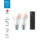 PHILIPS WiZ bulb A60 8W/60W E27 RGB 806lm Dim 2-pack+REM