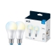 PHILIPS WiZ bulb A60 8W/60W E27 TW 806lm Dim 2-pack
